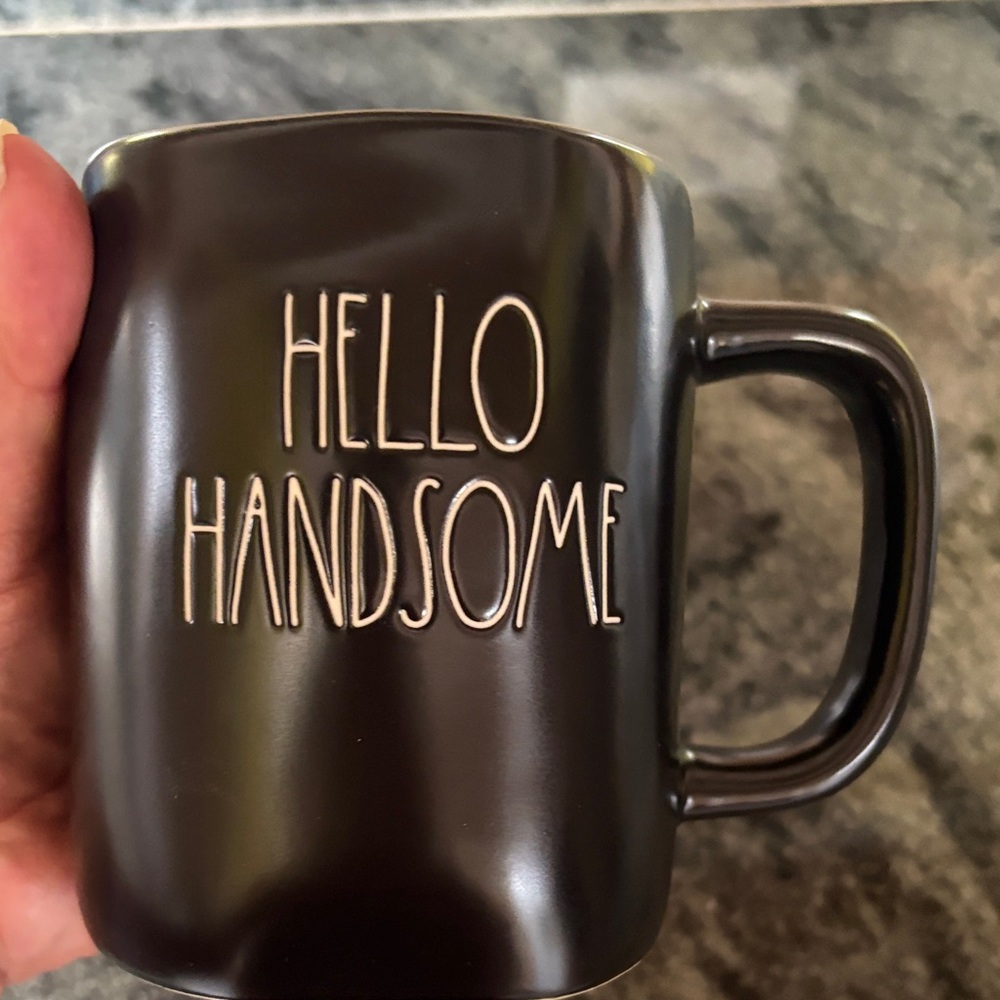 Black Ceramic Mug - Hello Handsome